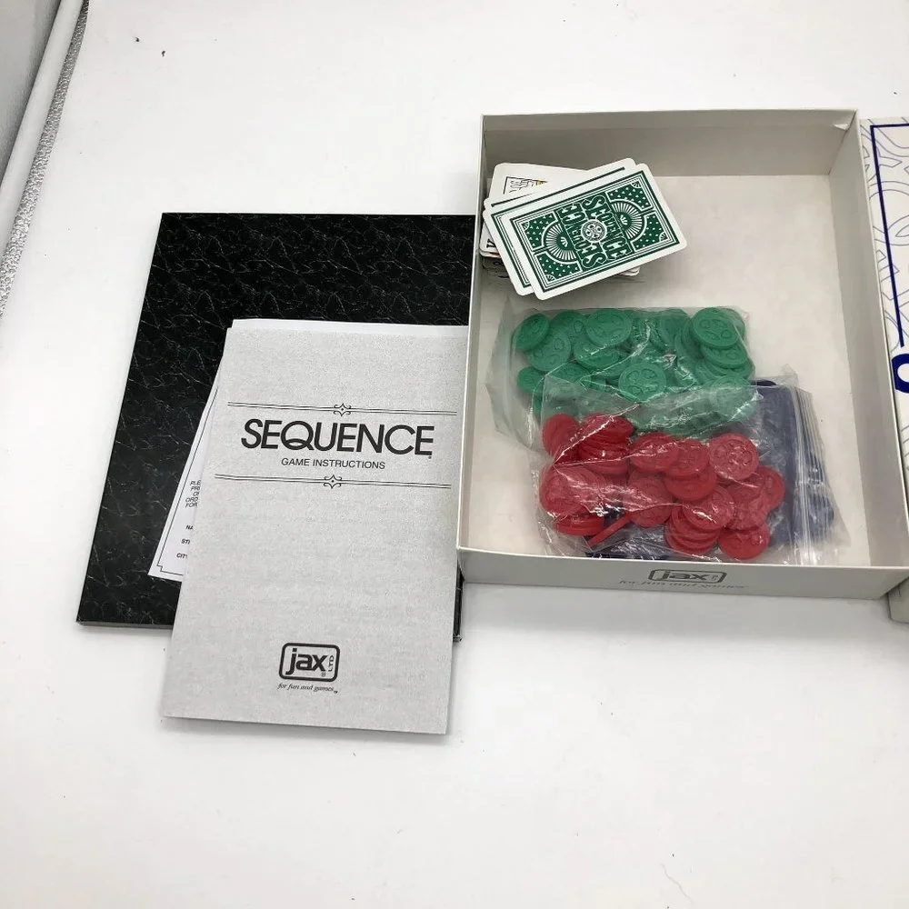 SEQUENCE- Original Game with Folding Board, Cards and Chips‎ by Jax